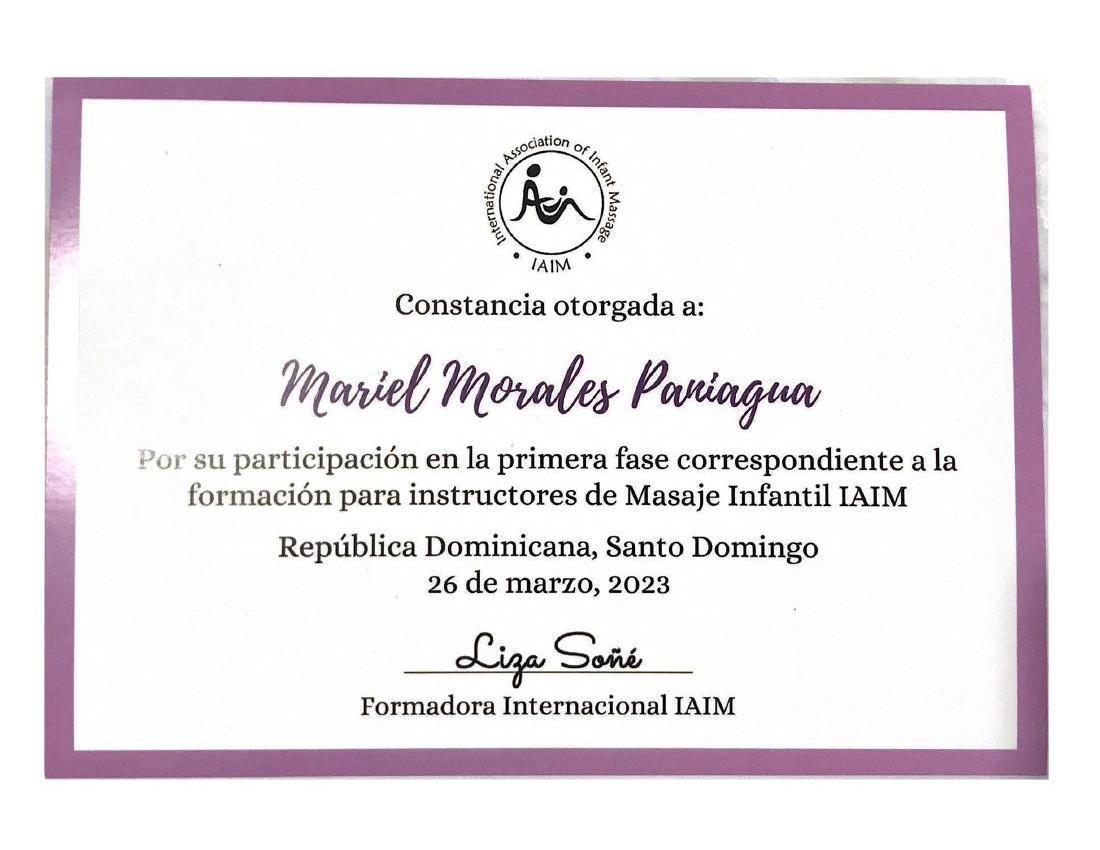 Documento: Formación en masaje infantil
