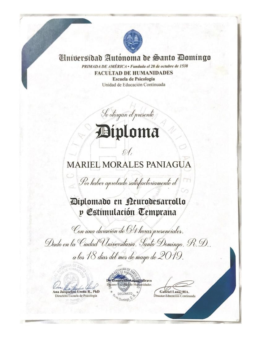 Documento: Neurodesarrollo y estimulación temprana